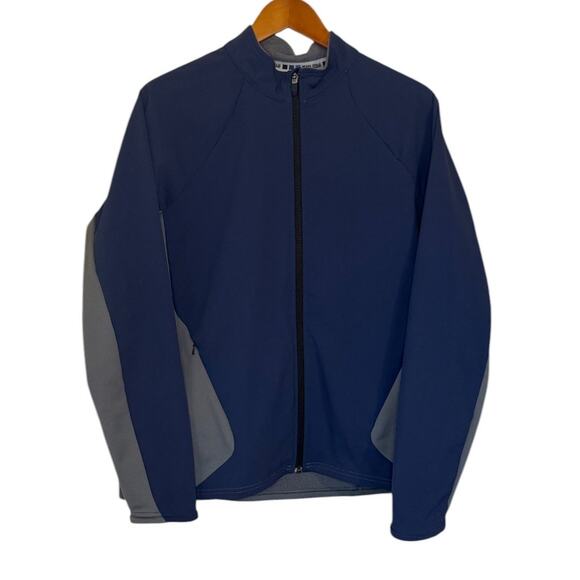 Pearl Izumi Jacket Men Large Blue Mountain Bike Bicycle Cycling Outdoor Full Zip - Picture 1 of 7